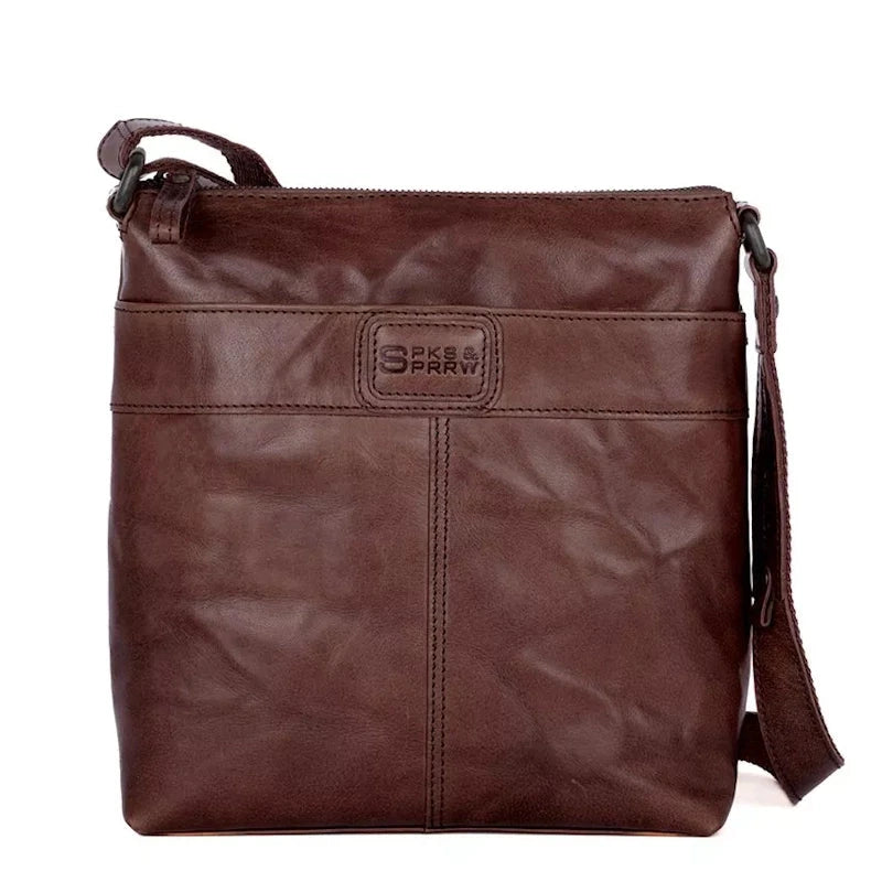 Spikes & Sparrow Bronco Crossbody Deborah Dark Brown