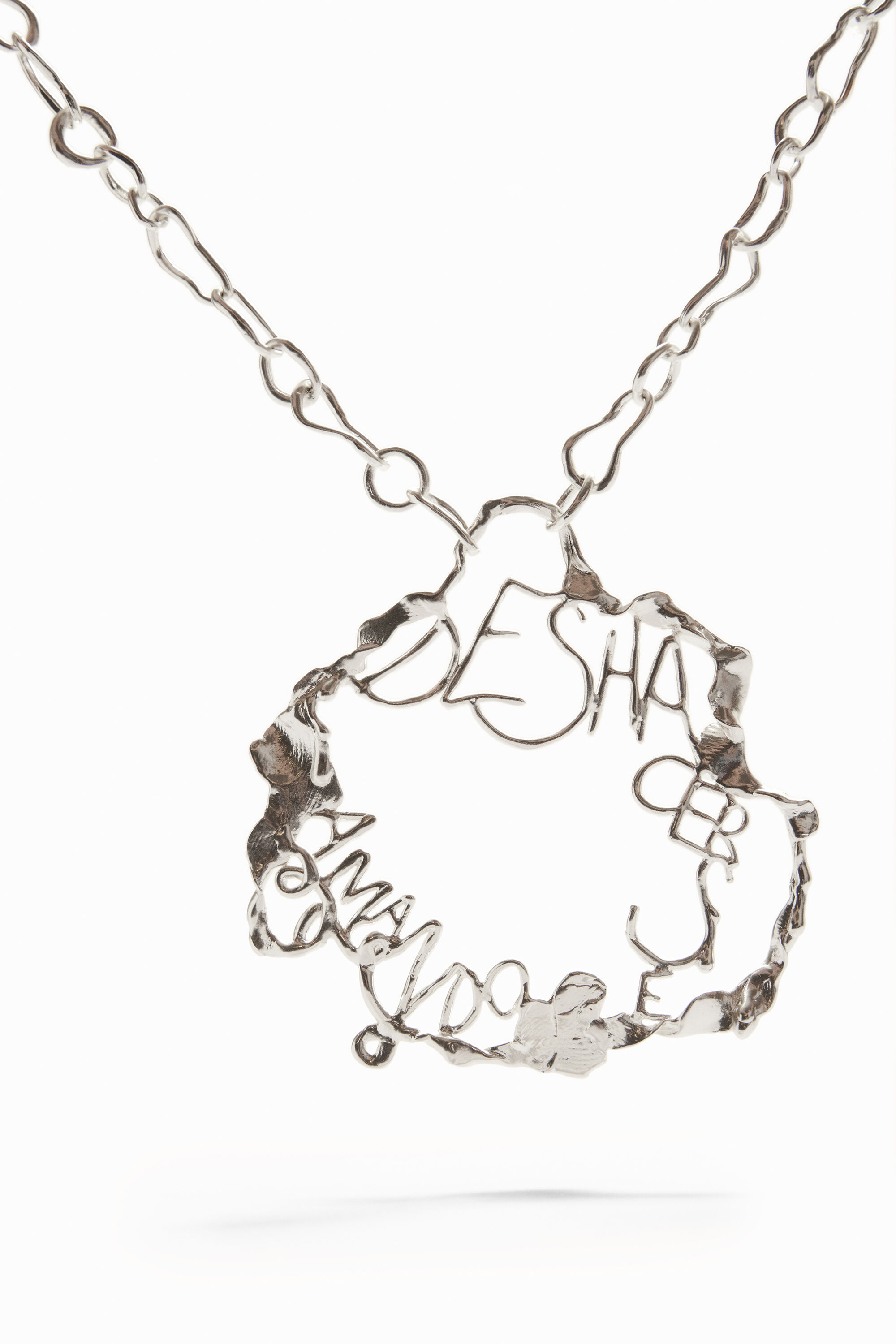 Collier message plaqué argent Zalio