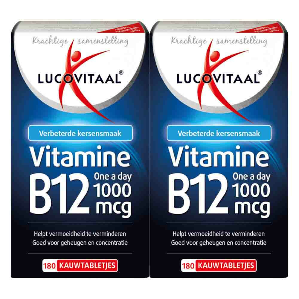 2x Lucovitaal Vitamine B12 1000mcg180 kauwtabletten