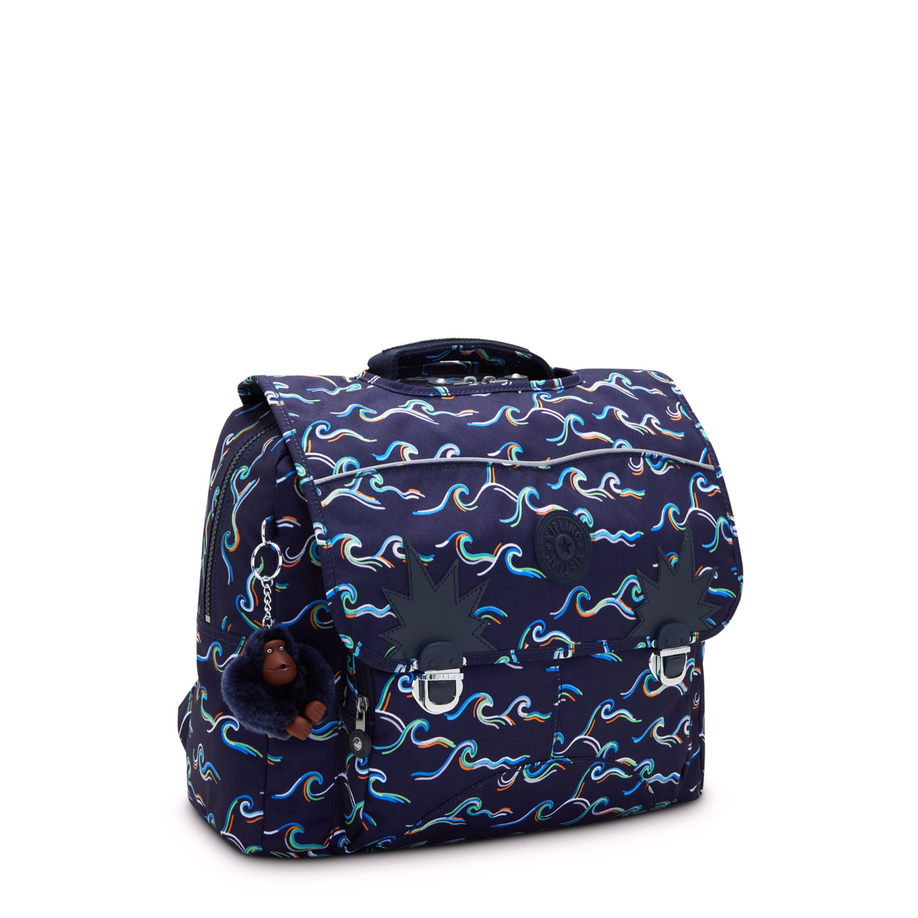 INIKO Sac D’école Medium avec Bretelles Rembourrées - Fun Ocean Print