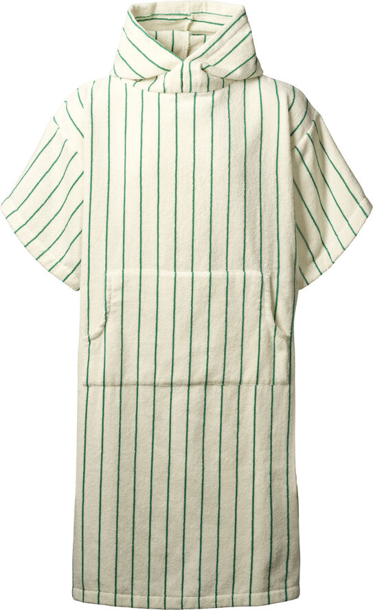 Bongusta Naram Poncho - pure white & grass Pure white & grass