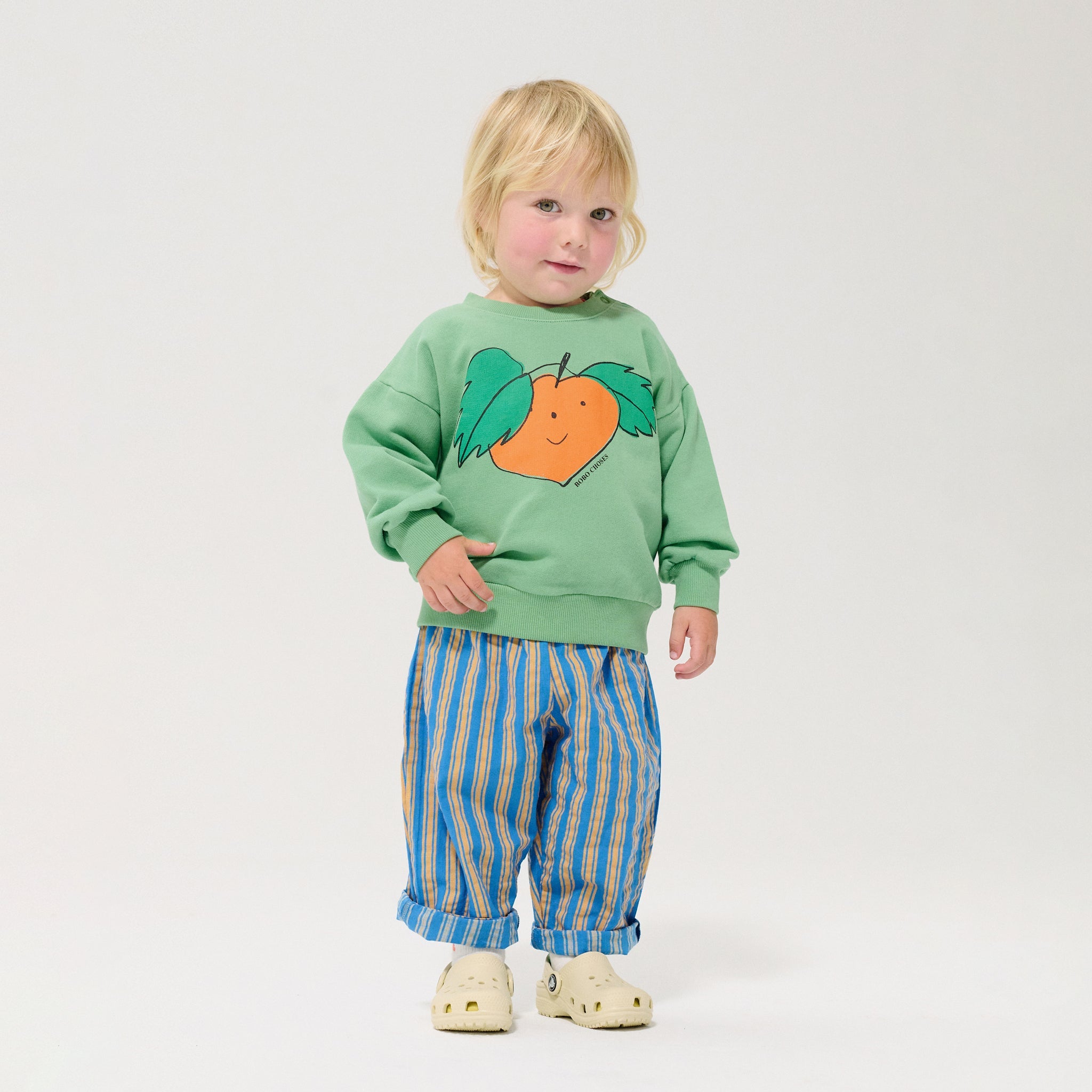 Baby Sweatshirt Tangerine Green