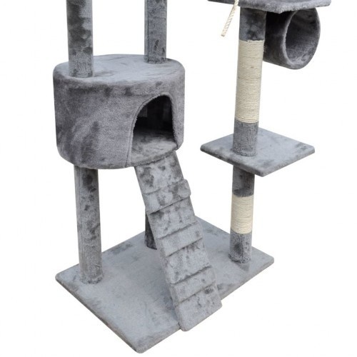 Arranhador XL para gatos com postes, cinza