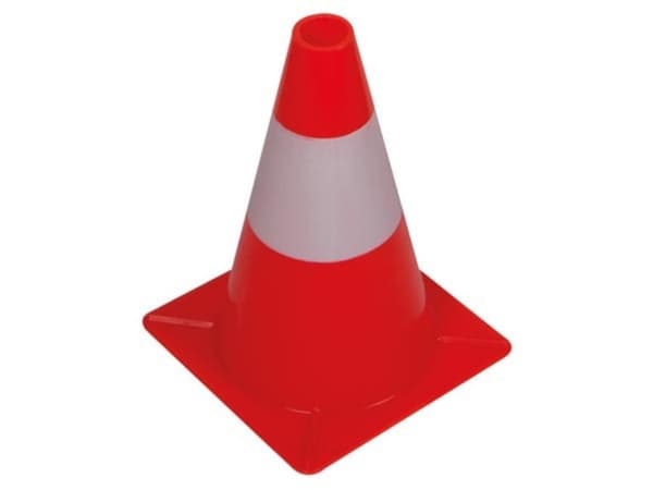 Rød/Hvit kjegle - 30 Cm