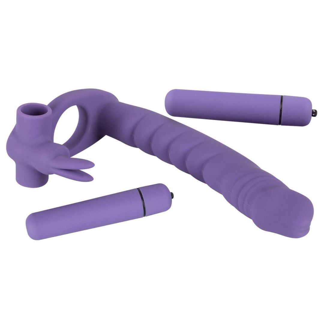 You2Toys Vibro-Penisring mit Dildo „Double Delight“