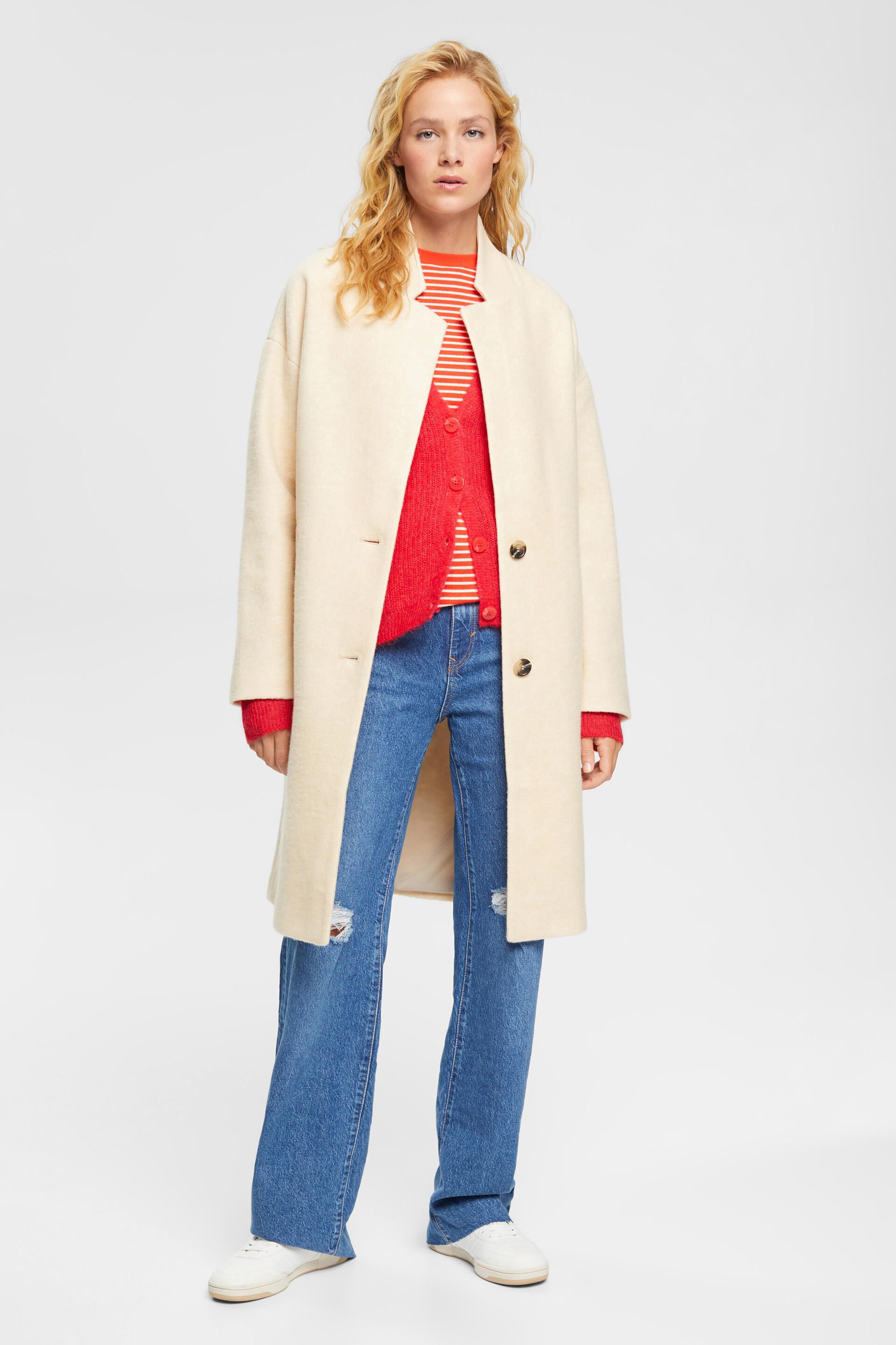Manteau à teneur en laine