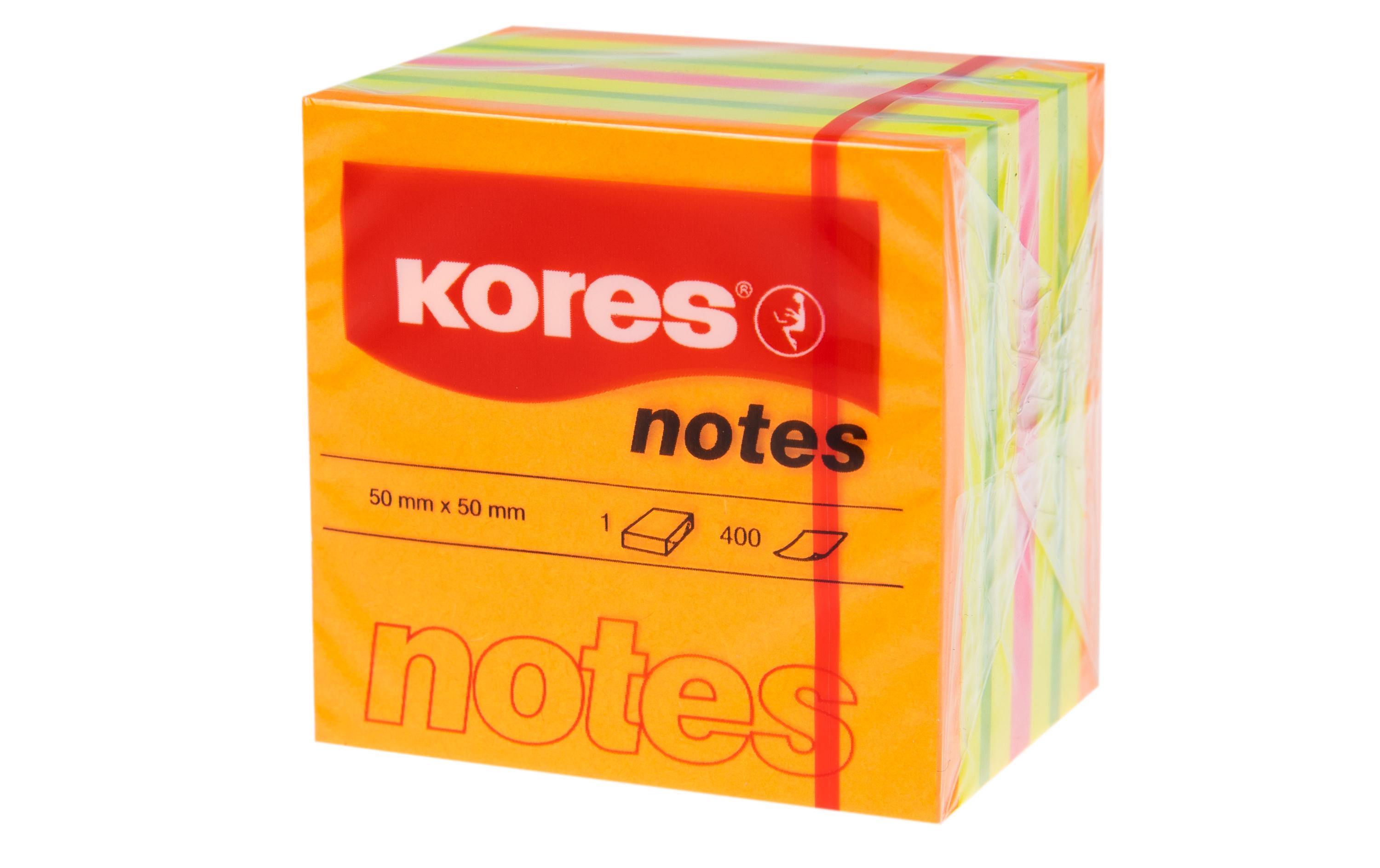 Notizzettel Würfel Neon 5 x 5 cm, 400 BlattLeicht ablösende Papier Haftnotizen