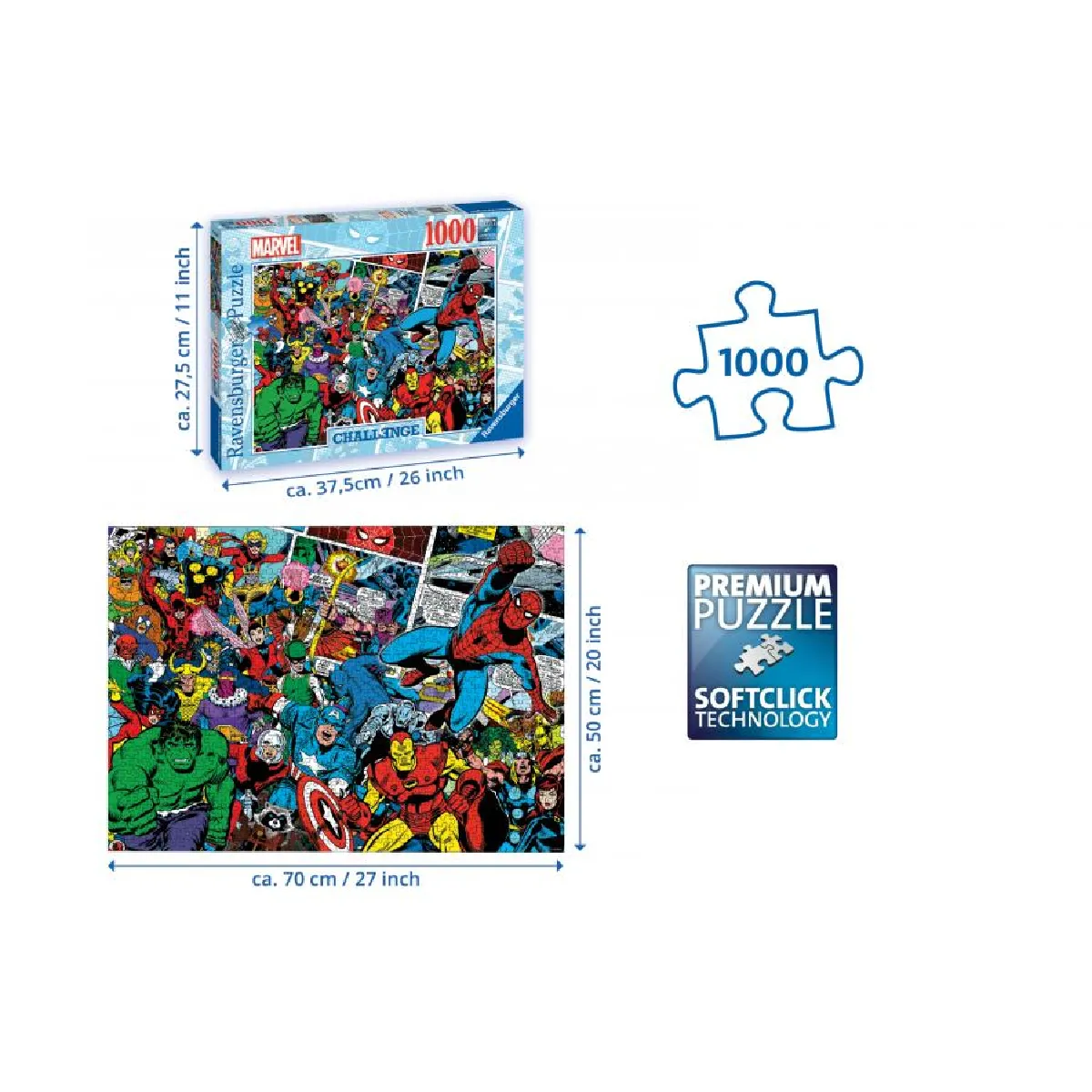 Ravensburger Marvel Challenge Puzzle 1000 pièces