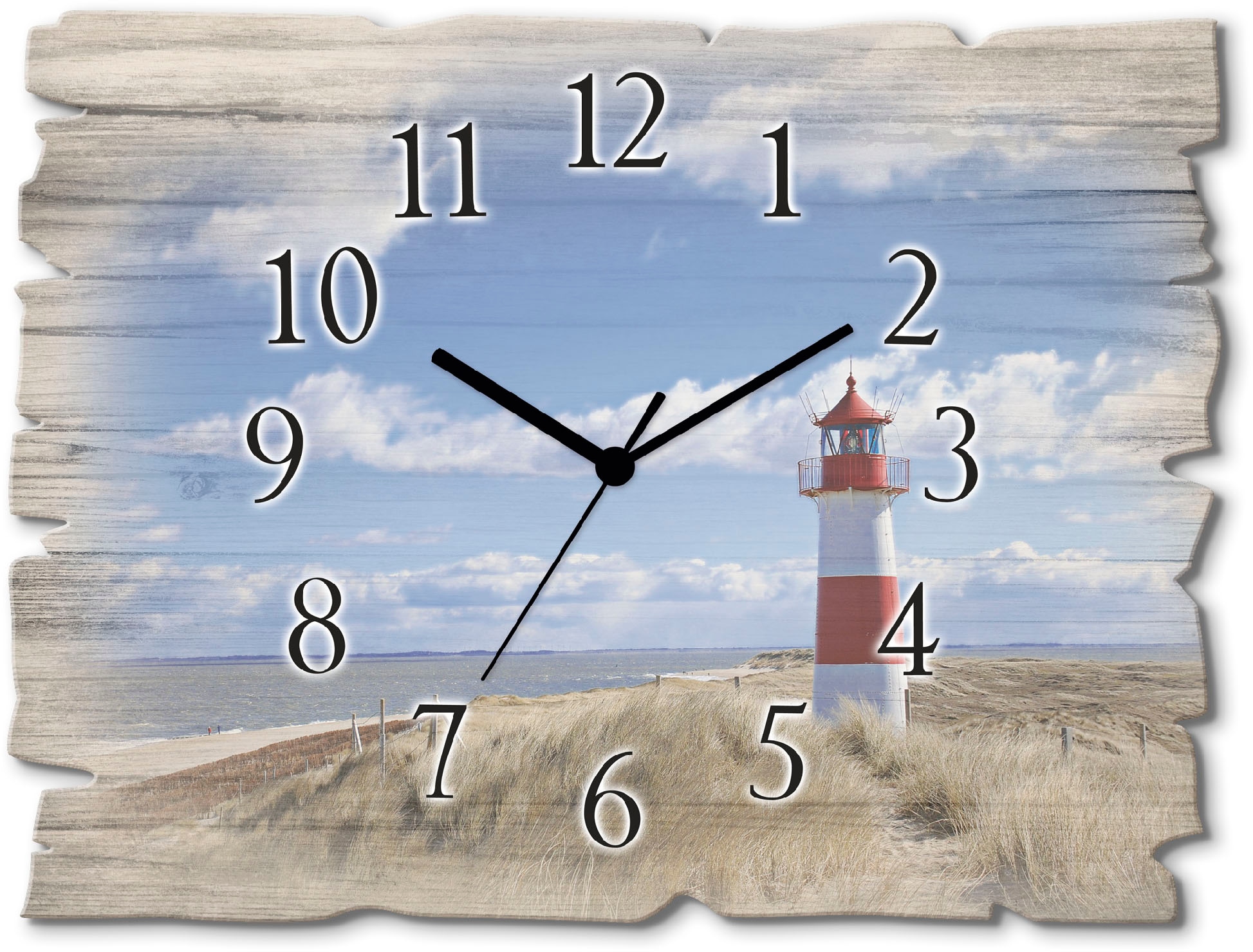 Artland Wanduhr »Leuchtturm Sylt« wahlweise mit  Quarz- oder Funkuhrwerk, lautlos ohne Tickgeräusche