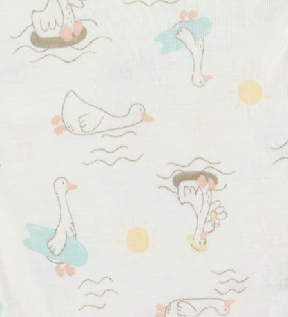 Joha Body L/æ - Wolle/Seide - Offwhite m. Print