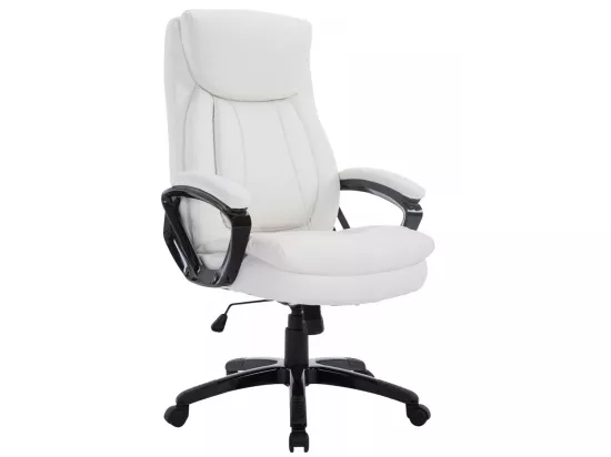 Chaise de bureau - Similicuir & Plastique - Blanc - XL Platon