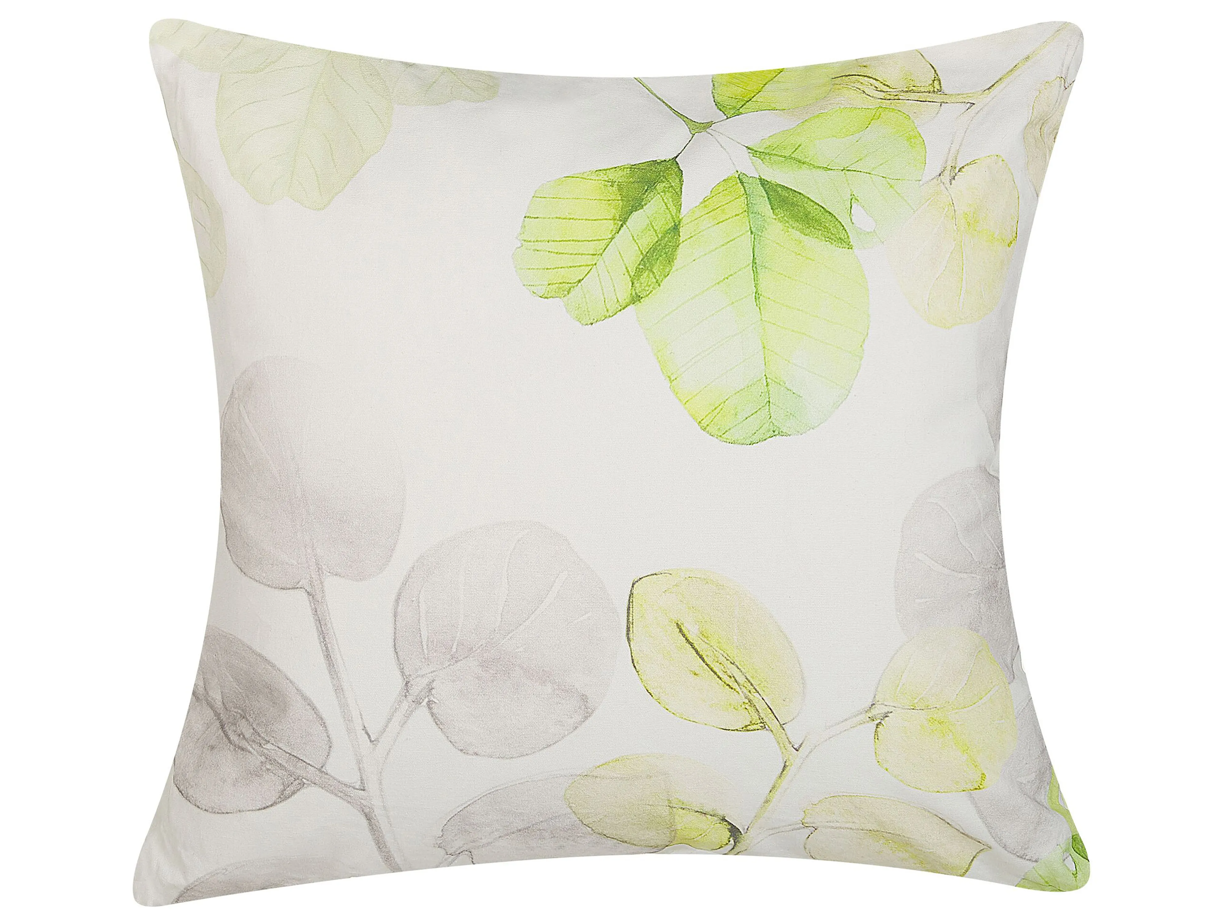 Set van 2 sierkussens PEPEROMIA Katoen 45 x 45 cm Wit bladpatroon