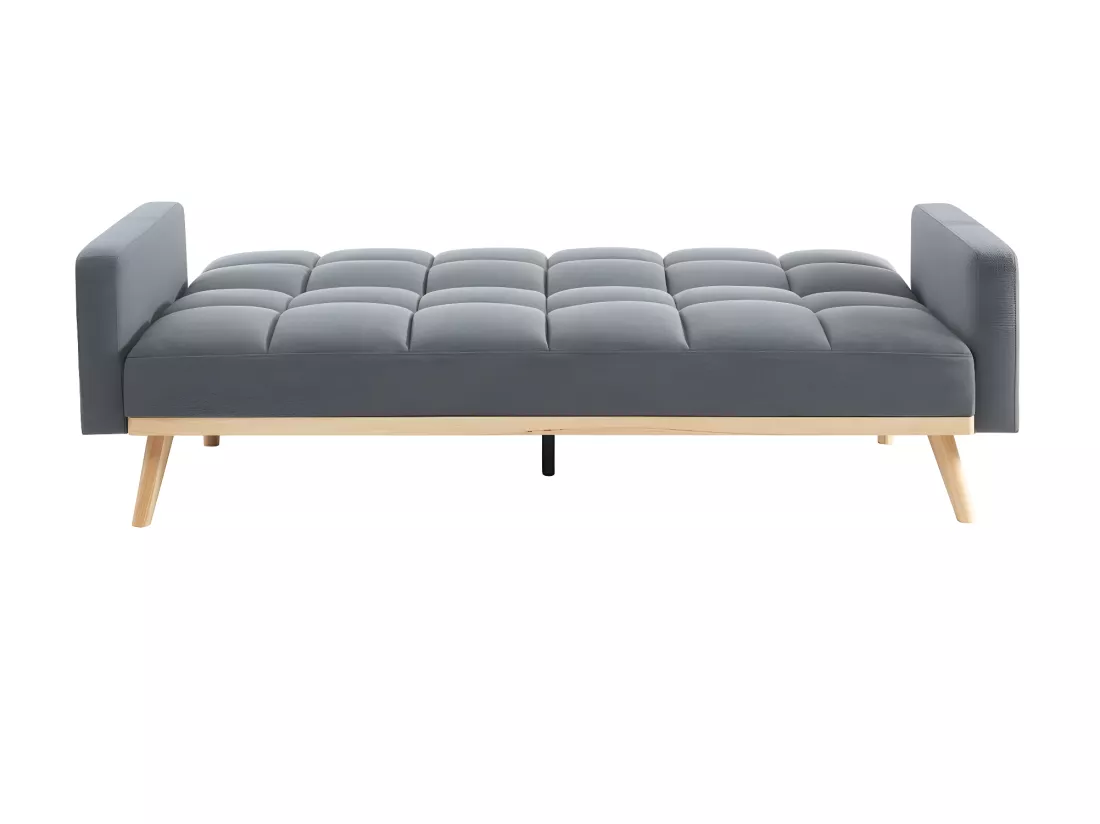 Canapé 3 places convertible gris ADONA