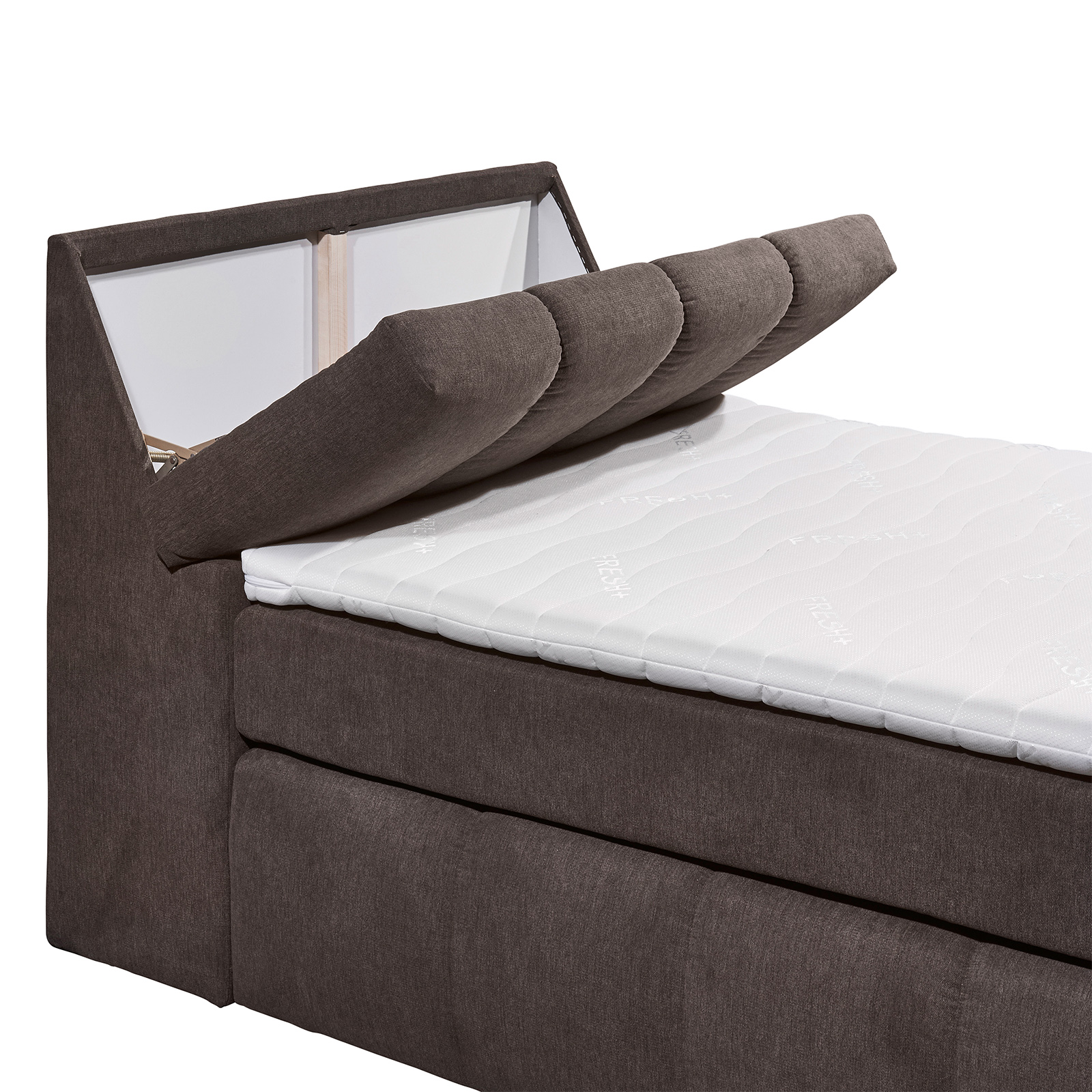 Boxspringbett - braun - H2 - 120x200 cm