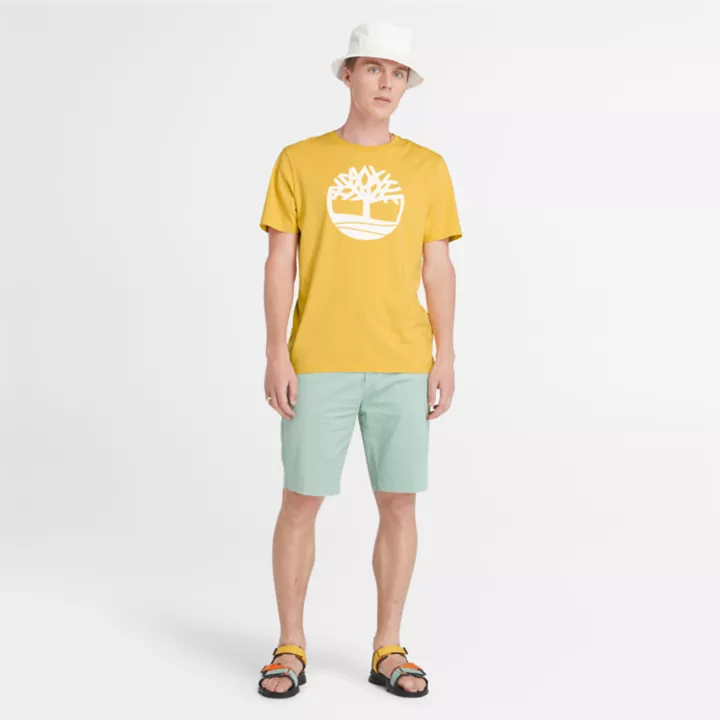 T-shirt à logo arbre Kennebec River pour homme en jaune