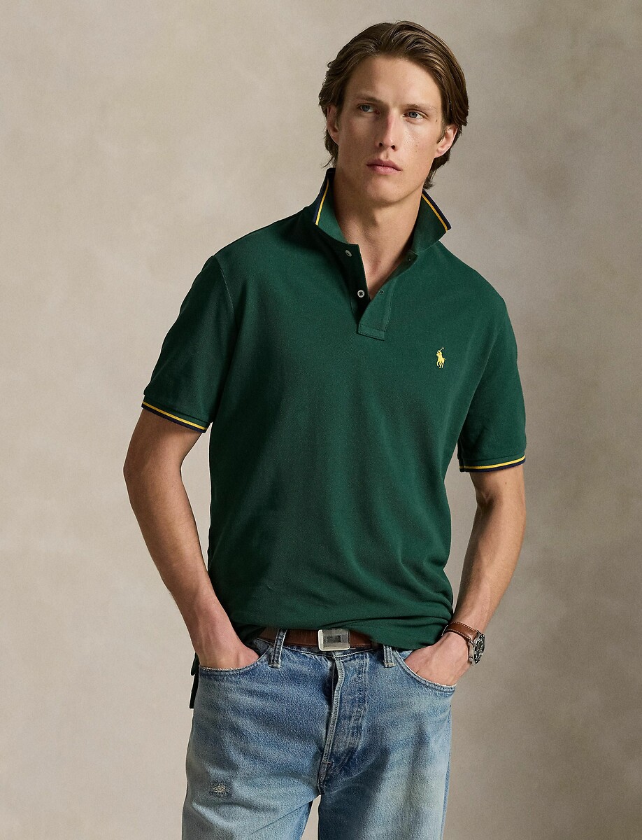 POLO RALPH LAUREN<br>Polo de corte reto em malha piqué