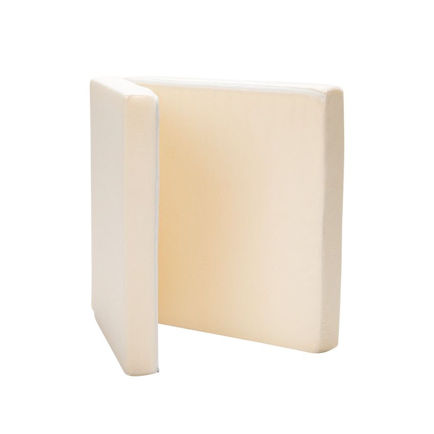 Matelas de voyage pliant 60 x 120 cm - Blanc - Ecru