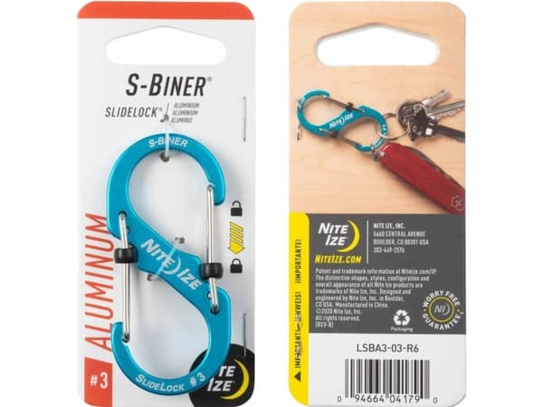 NiteIze Nite Ize S-Biner Slidelock #3 Blå