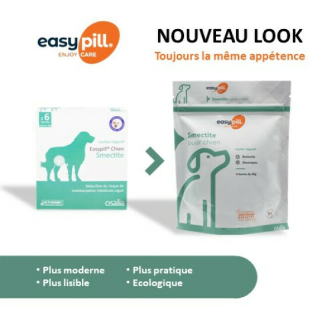 Easypill Smectite compléments alimentaires confort digestif pour chiens