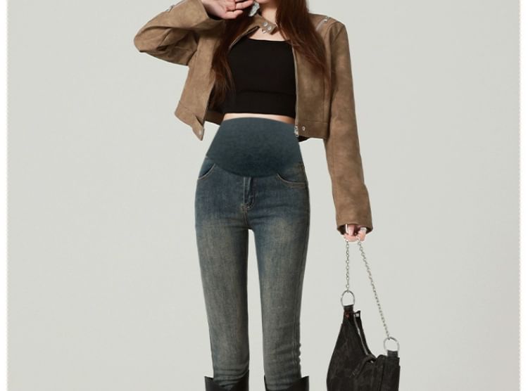 Aestering - Zwangerschapsjeans met effen slim fit