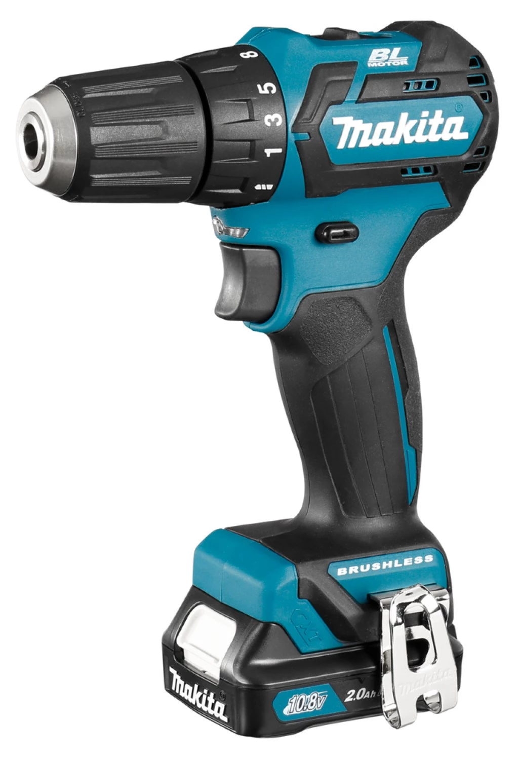 Makita DF332DSAE 10.8V Li-Ion schuifaccu boor-/schroefmachine set (2x 2.0Ah accu) in Mbox- koolborstelloos