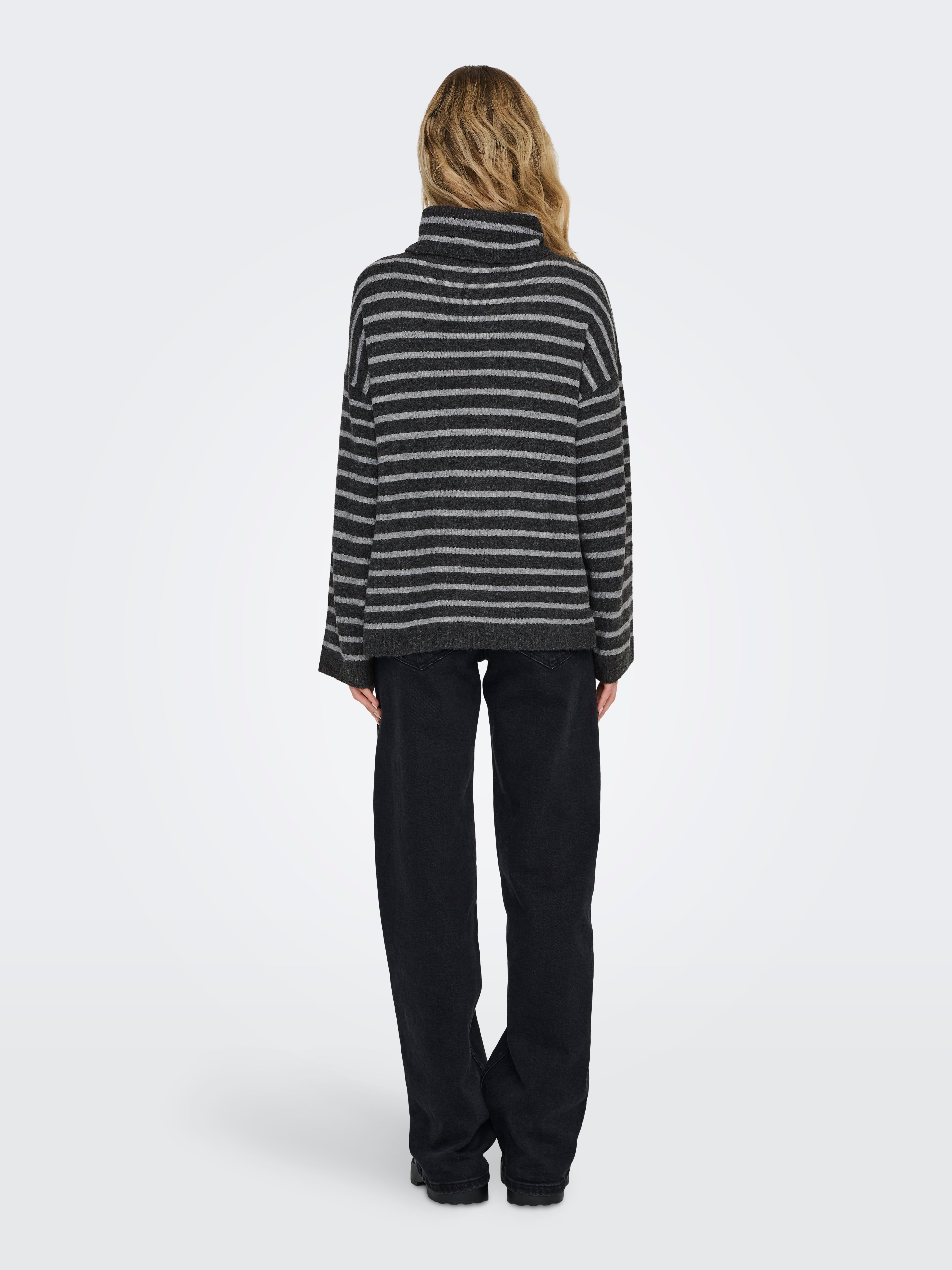 ONLTALIO Strickpullover Dark Grey Melange