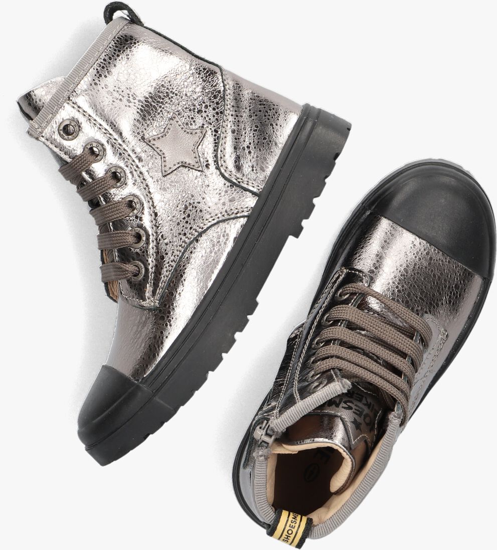 SHOESME zilveren shoesme veterboots sw23w002