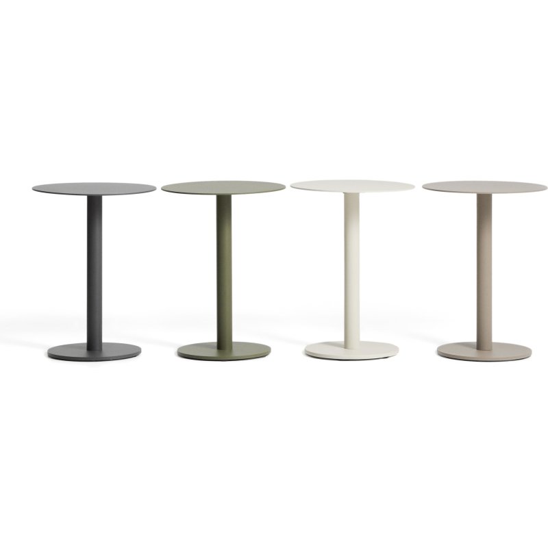 Table auxiliaire Asinara en aluminium écru Ø 40 cm