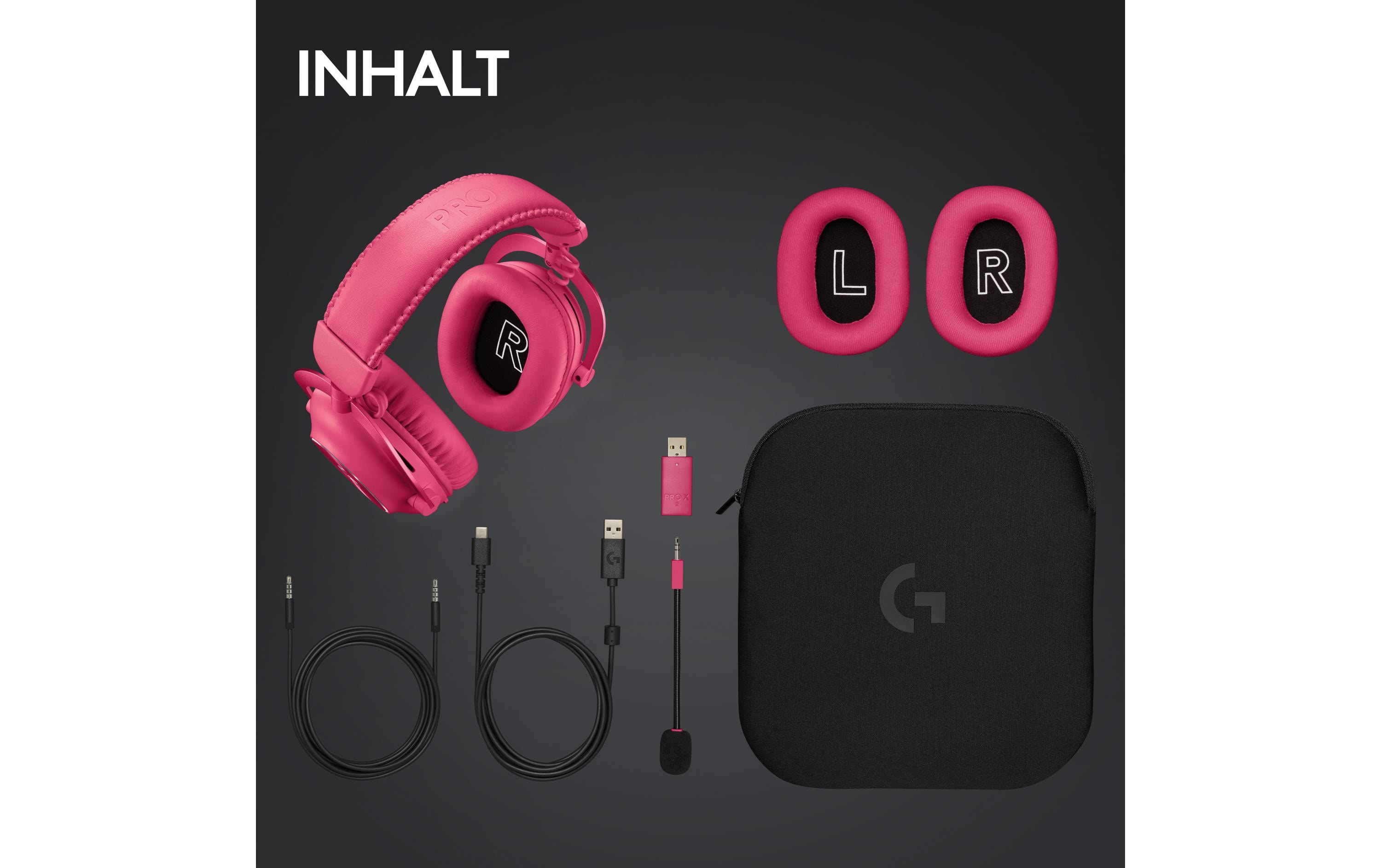 Headset G Pro X 2 Wireless Lightspeed Gaming Magenta<br>Kabelloses Over-Ear-Headset mit Surround-Sound und weichem Ohrpolster