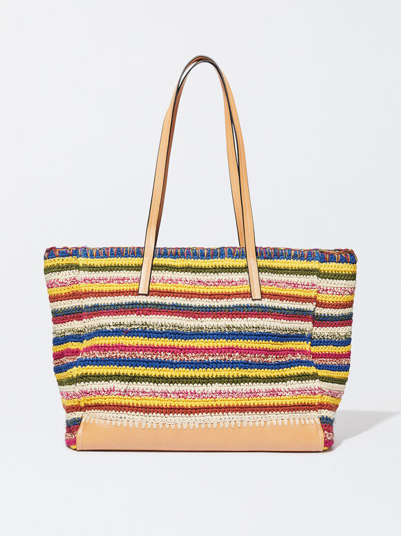 Sacola de compras de crochê - Azul