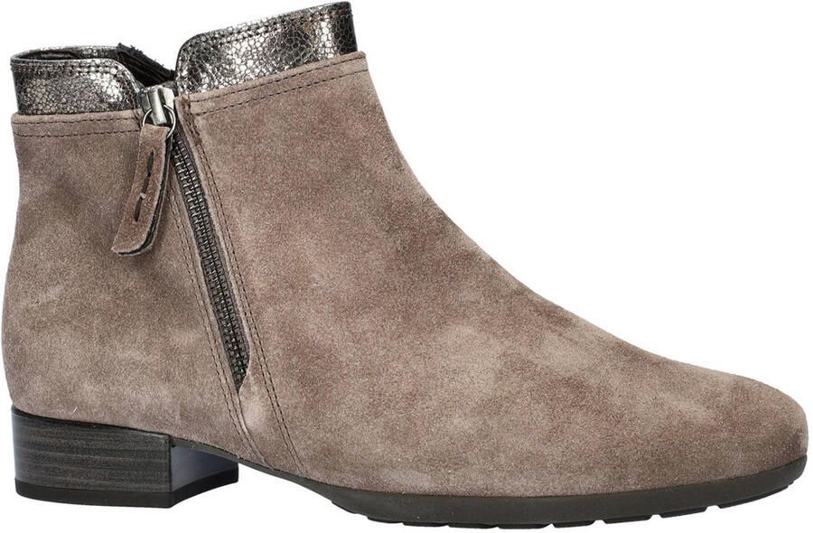 GABOR Enkellaarsjes Dames 718 Maat: 37 Materiaal: Suède Kleur: Taupe