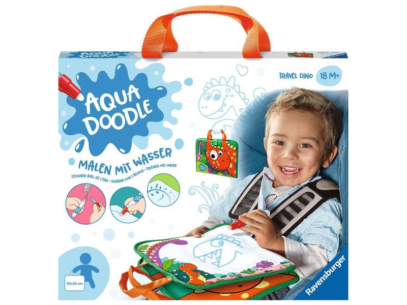 Ravensburger Aquadoodle Travel Dino Fleckenfreier Malspass mit Wasser