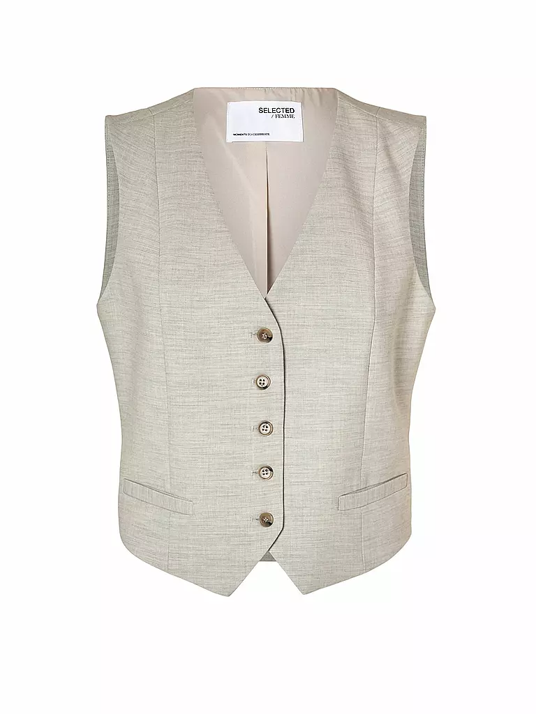 SELECTED FEMME Gilet SLFRITA hellgrau