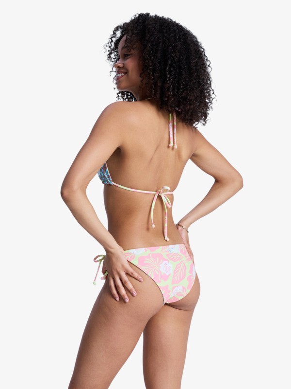 Hibiscus Hype RV Tiki Tri Haut de bikini triangle Vert Femme