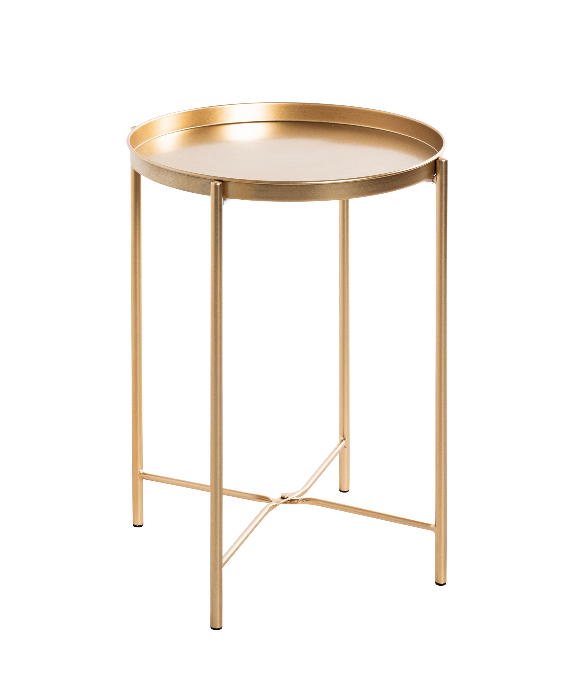 Beistelltisch 39 x 39 cm goldfarbig