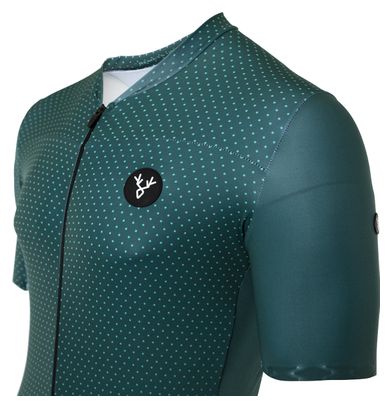 Maillot Manches Courtes LeBram Portillon Vert Coupe Ajustée