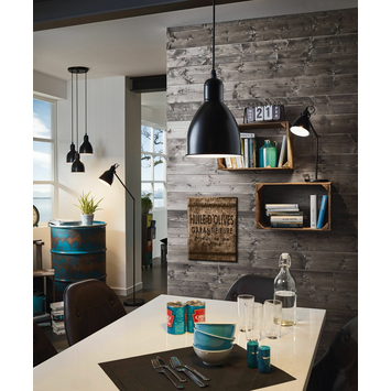 Eglo hanglamp Priddy zwart Ø15,5 cm