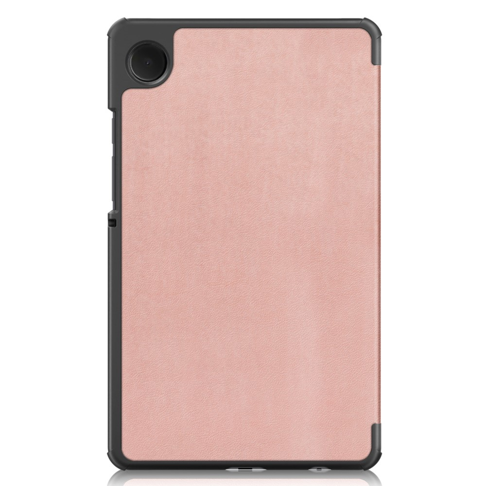 Samsung Galaxy Tab A9 Leder Tasche Smart Cover Hülle Litchi Look - Roségold