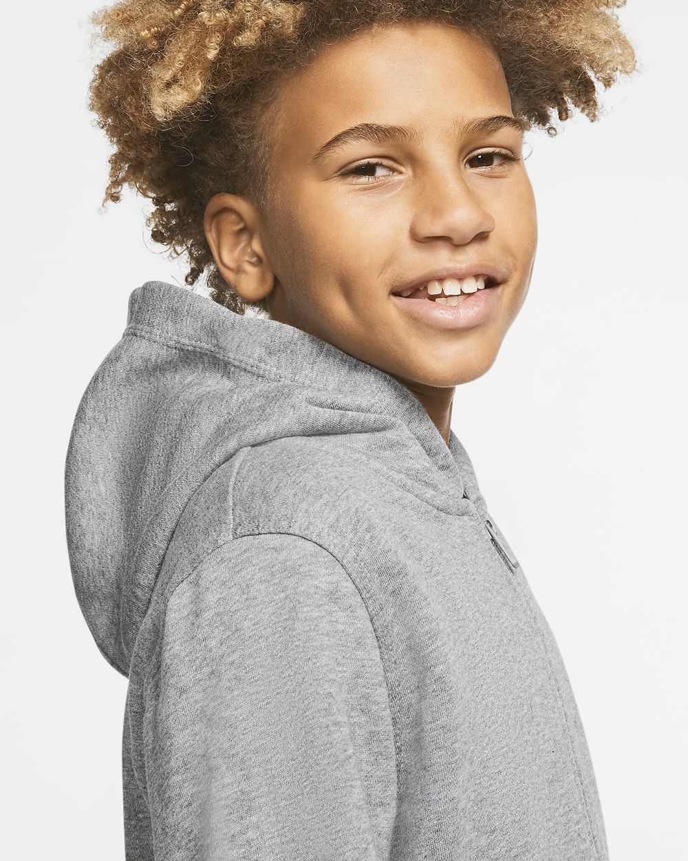 Sweat zippé à capuche Nike Sportswear Club Gris pour enfant