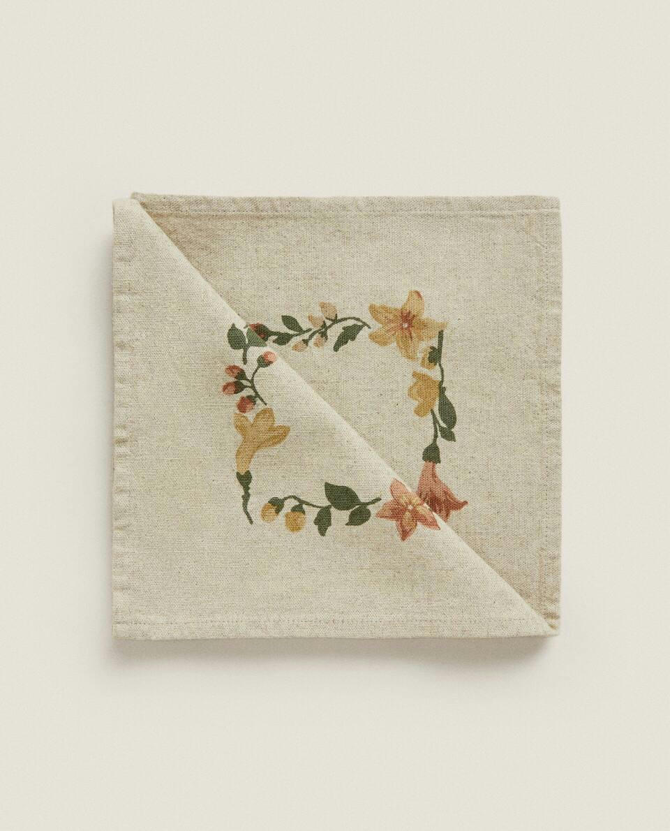 PACOTE DE GUARDANAPOS COM ESTAMPA FLORAL
