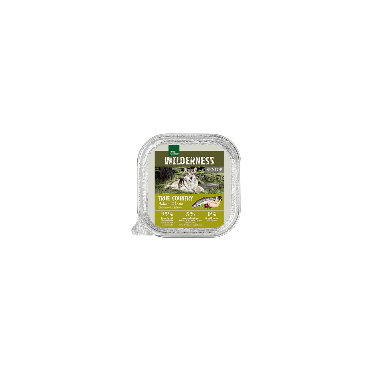REAL NATURE WILDERNESS Nassfutter Hund, Senior, True Country Huhn und Lachs 16x100 g