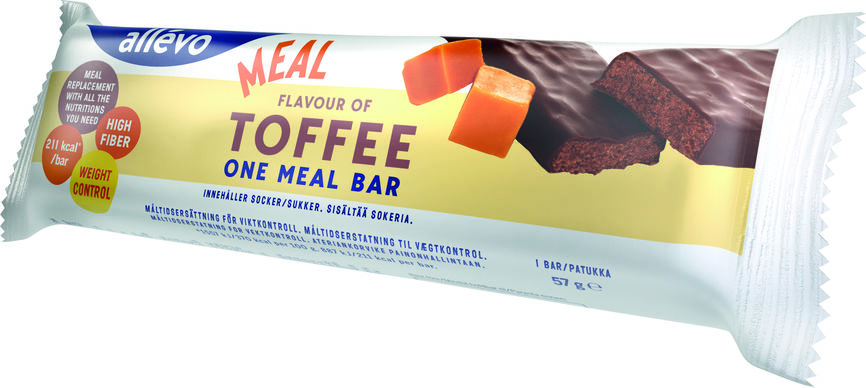 Allévo Toffee måltidsbar 57 g