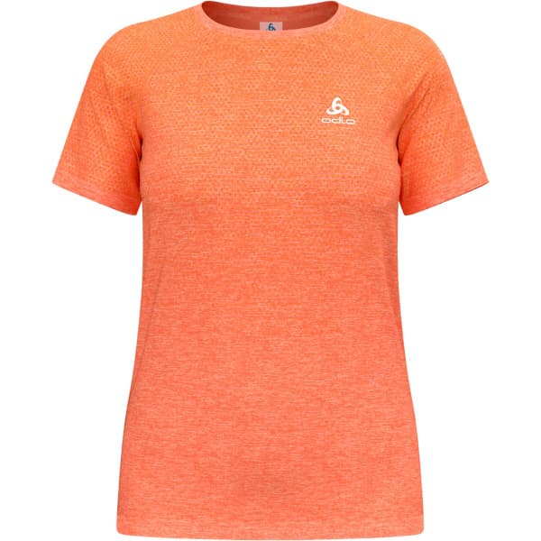 T-shirt running ODLO TS CREW NECK S/S ESSENTIAL SEAMLESS W LIVING CORAL MELANGE