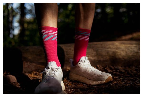 Chaussettes Incylence Merino Light Lanes Rose Rouge
