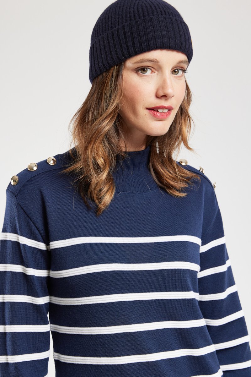 Robe rayée Mona - laine