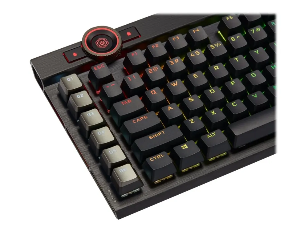 CORSAIR | K100 RGB - tastatur - bagbelyst - USB - Nordisk - tastaturkontakt: CORSAIR OPX RGB