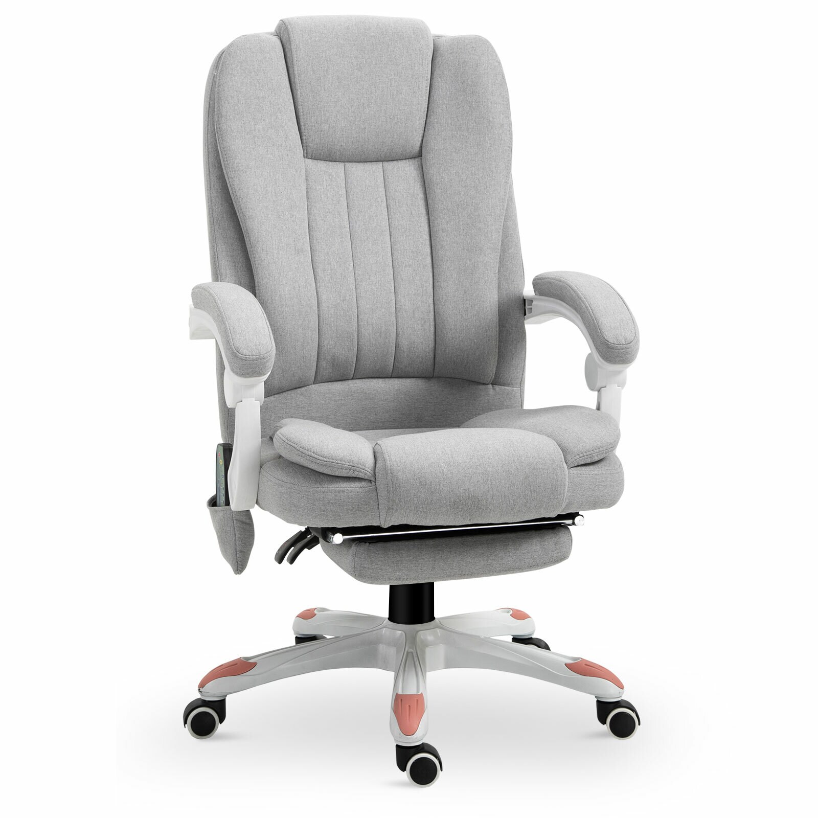 Vinsetto Bürostuhl mit Massagefunktion grau 66 x 63 x 107-115 cm (BxTxH)