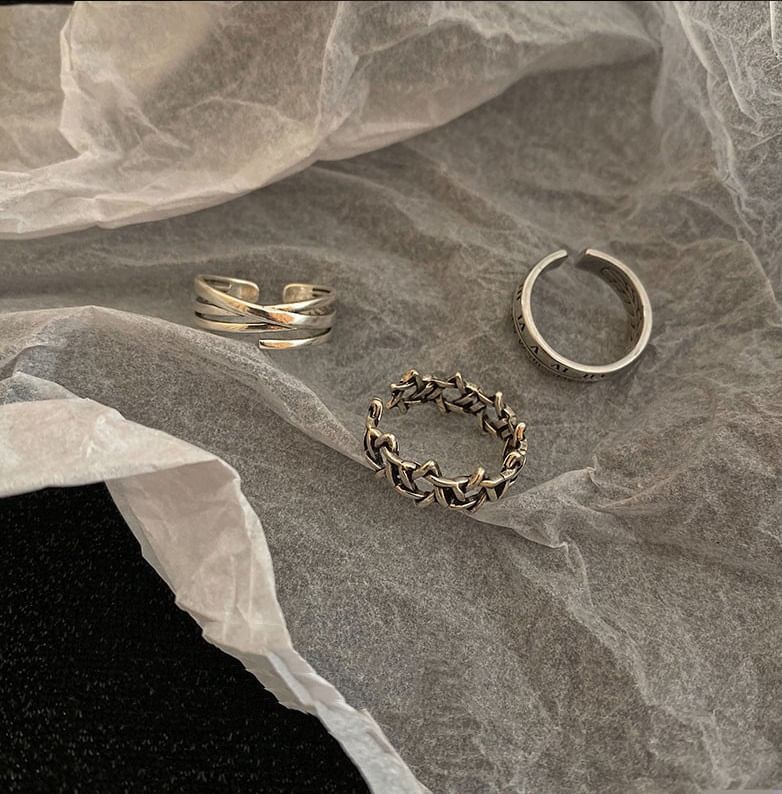 Lilafey - Set van 3: Metalen open ring
