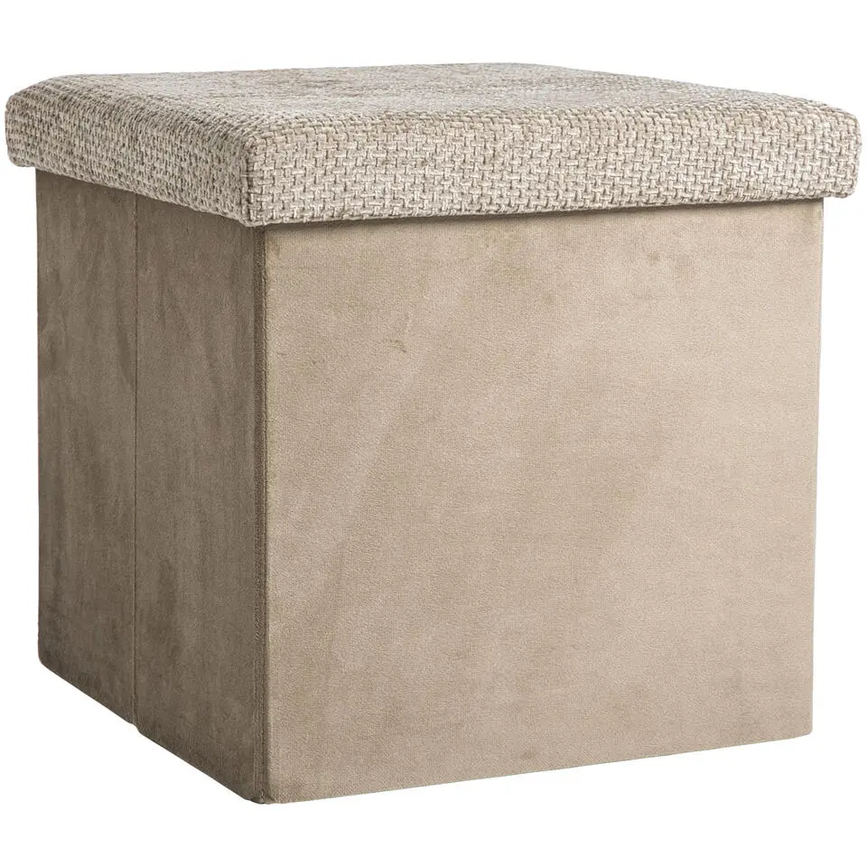 Opbergbox opvouwbaar - bruin - 38x38x38 cm