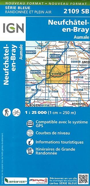 IGN - 2109 SB NEUFCHATEL EN BRAY 1 25 000